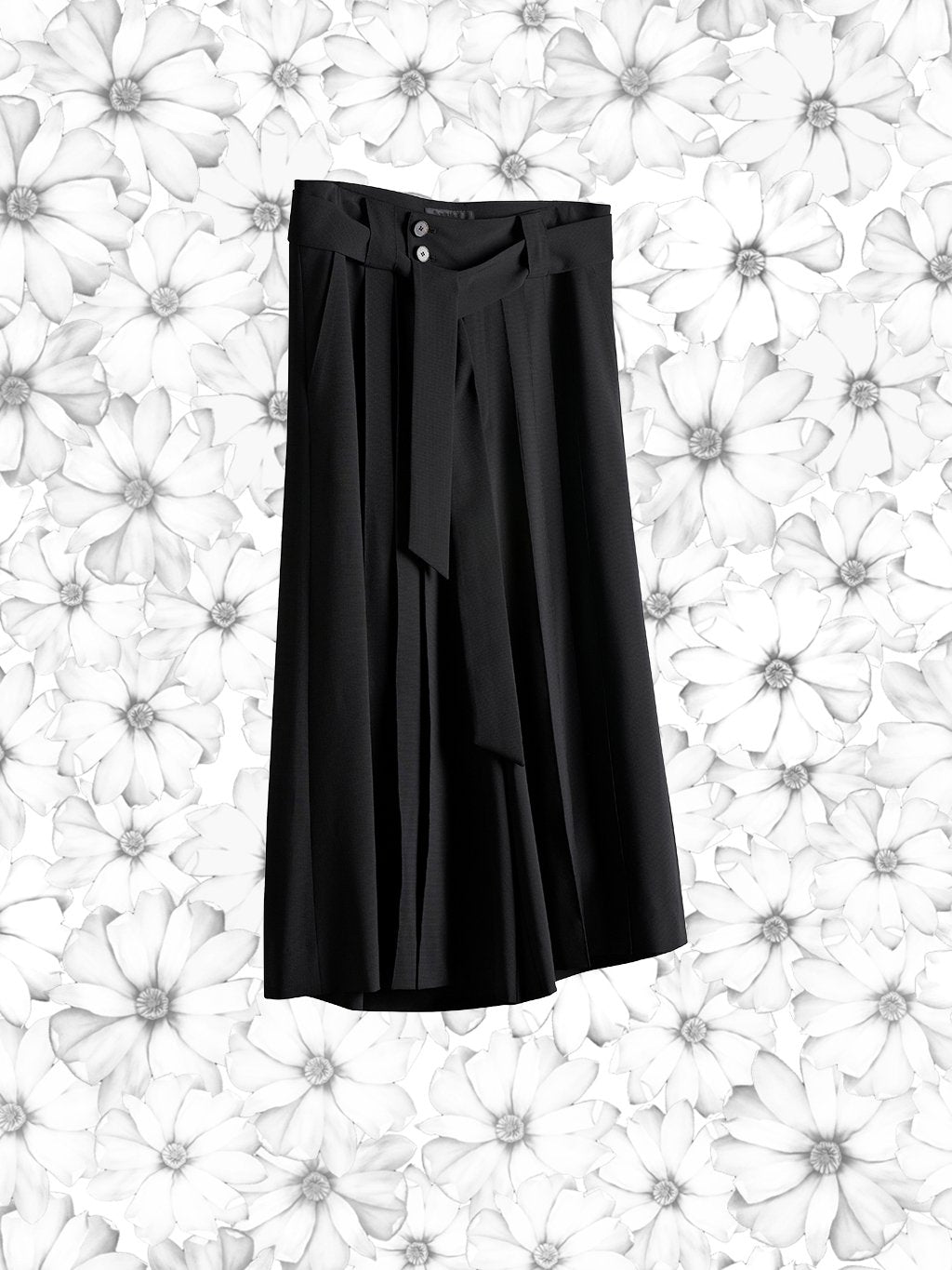 반달리스트 젠더리스 와이드 팬츠 꽃 배경