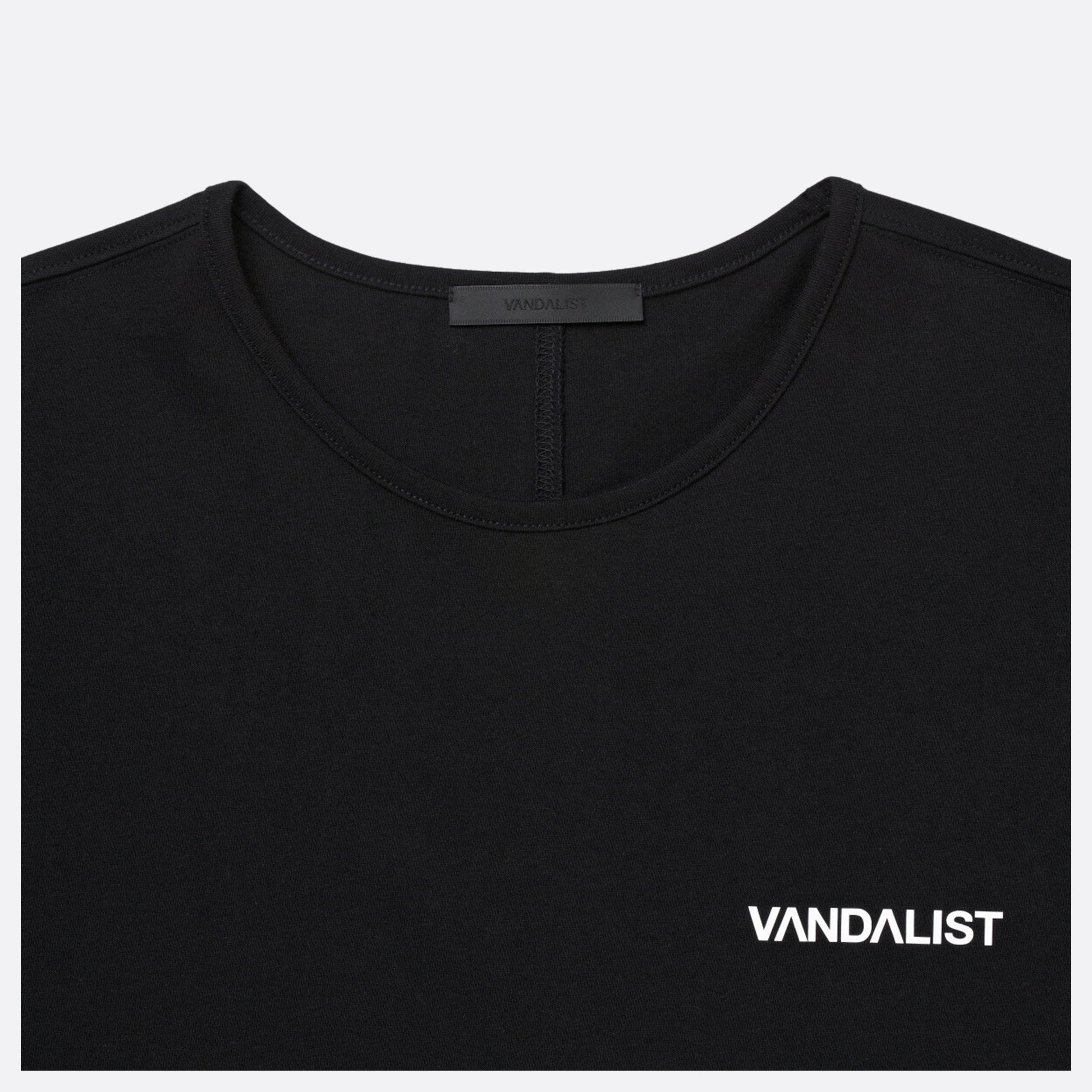 반달리스트 로고 프린트 패턴 루즈탑 넥 확대